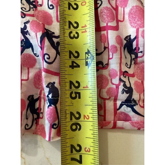 Talbots Monkey Print Tunic Top Sz 2X Pink White Embroidered - Picture 10 of 10